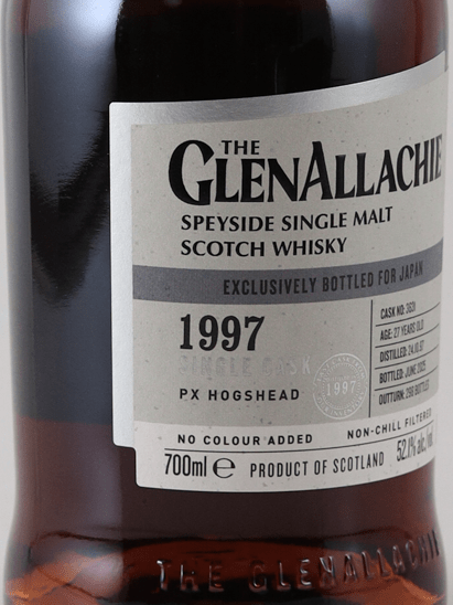 Glenallachie 27 Year Old 1997 PX Sherry Hogshead - Bottle Of Japan