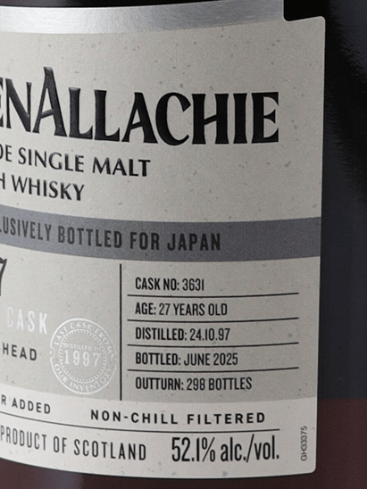 Glenallachie 27 Year Old 1997 PX Sherry Hogshead - Bottle Of Japan