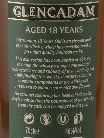 Glencadam 18 Year Old - Bottle Of Japan