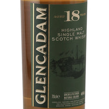 Load image into Gallery viewer, Glencadam 18 Year Old Highland Single Malt Scotch Whisky - front label left angle