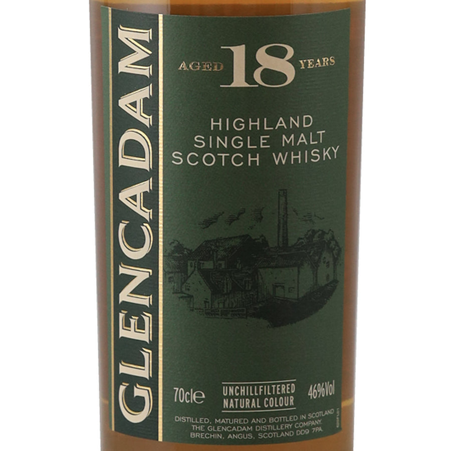 Glencadam 18 Year Old Highland Single Malt Scotch Whisky - front label