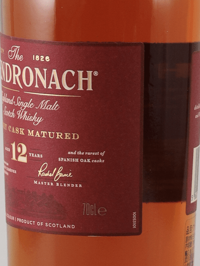 Glendronach 12 Year Old New Label - Bottle Of Japan