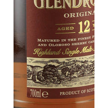 Load image into Gallery viewer, Glendronach 12 Year Old Non-Chill Filtered Single Malt Scotch Whisky 43% 700ml - age and volume detail