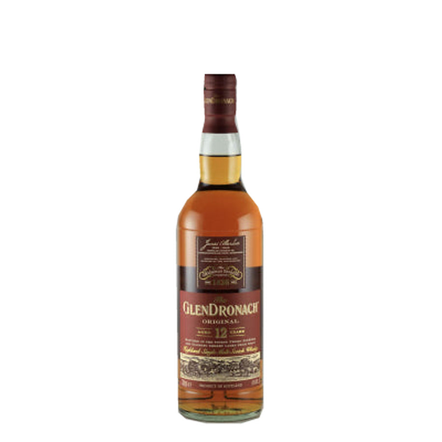Glendronach 12 Year Old Non-Chill Filtered Single Malt Scotch Whisky 43% 700ml - bottle front