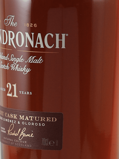 Glendronach 21 Year Old New Label - Bottle Of Japan