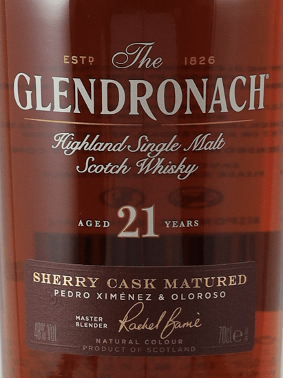 Glendronach 21 Year Old New Label - Bottle Of Japan
