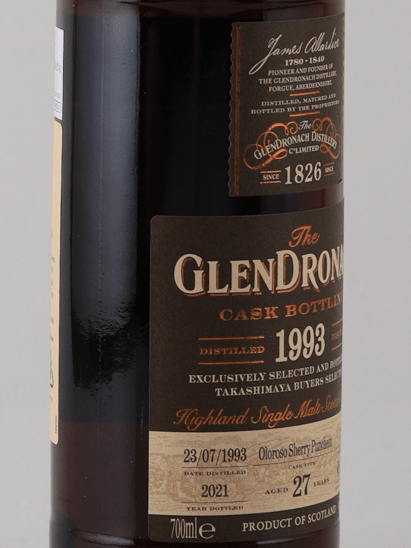 Glendronach 27 Year Old 1993 for TAKASHIMAYA - Bottle Of Japan