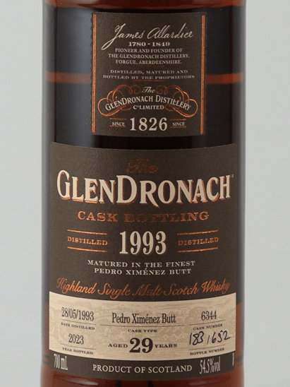 Glendronach 29 Year Old 1993 6344 - Bottle Of Japan