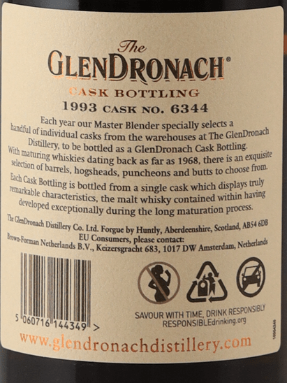 Glendronach 29 Year Old 1993 6344 - Bottle Of Japan