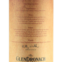 Load image into Gallery viewer, Glendronach Cask Strength Batch 3 54.9% whisky, presentation tube tasting notes