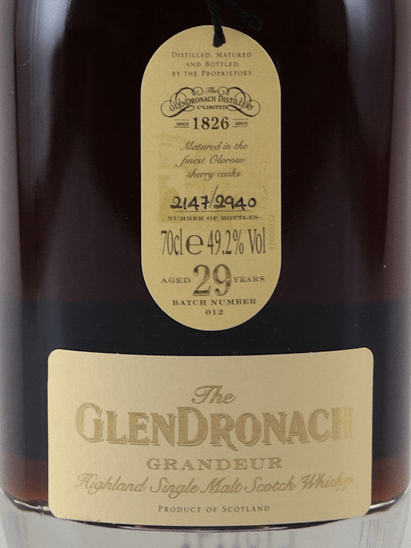 Glendronach Grandeur 29 Year Old Batch 12 - Bottle Of Japan