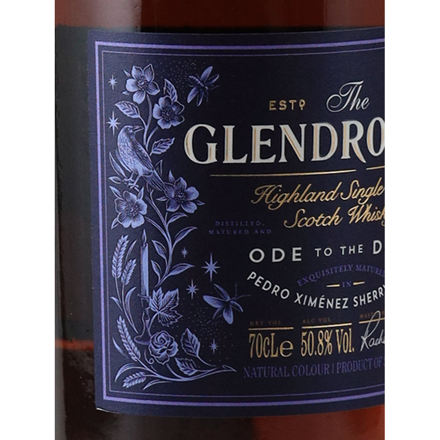 Glendronach Ode to the Dark 50.8%, 700ml - label left artwork