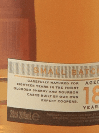 Glenfiddich 18 Year Old Old Label 200ml - Bottle Of Japan