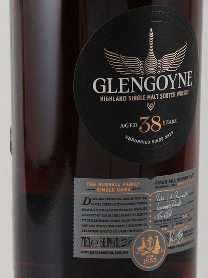 Glengoyne 38 Year Old Russell Family Cask - Bottle Of Japan