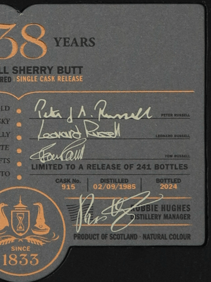 Glengoyne 38 Year Old Russell Family Cask - Bottle Of Japan