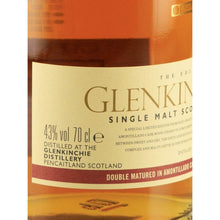 Load image into Gallery viewer, Glenkinchie Double Matured 2008/2020 whisky, label detail showing 43% ABV and 70cl size