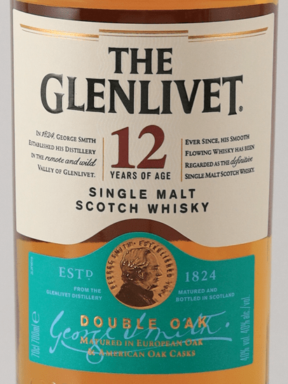 Glenlivet 12 Year Old 700ml with Glass - Bottle Of Japan