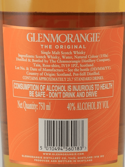 Glenmorangie Original 10 Year Old 750ml - Bottle Of Japan
