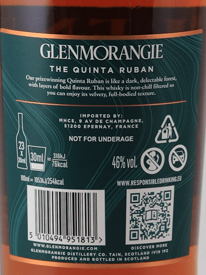 Glenmorangie Quinta Ruban 14 Year Old 700ml - Bottle Of Japan