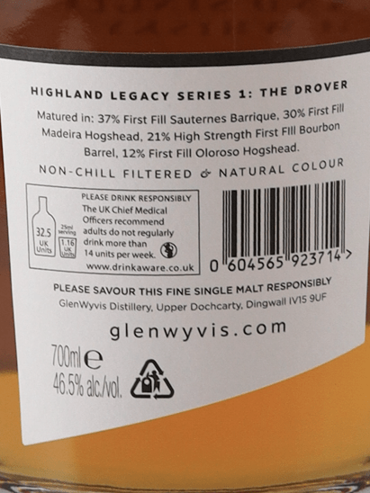 Glenwyvis Highland Legacy Series 1 The Drover - Bottle Of Japan