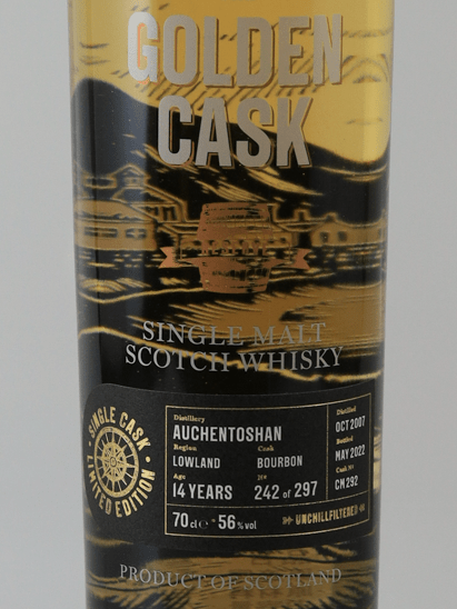 Golden Cask Auchentoshan 14 Year Old 2007 - Bottle Of Japan