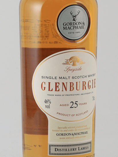 Gordon & MacPhail Distillery Label Glenburgie 25 Year Old - Bottle Of Japan
