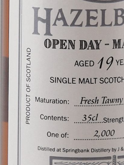 Hazelburn 19 Year Old Open Day 2025 - Bottle Of Japan