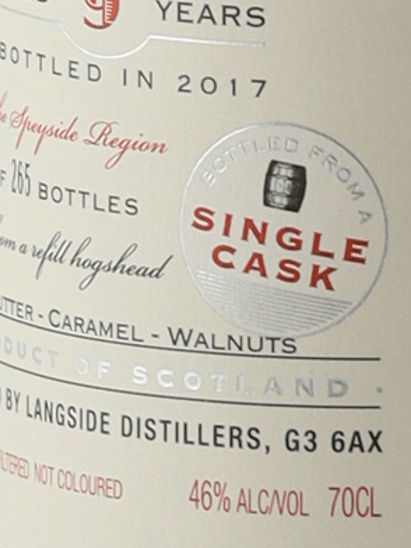Hepburn's Choice Craigellachie 9 Year Old 2008 - Bottle Of Japan