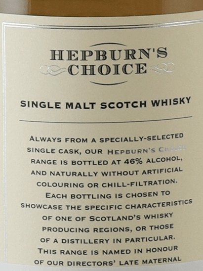 Hepburn's Choice Craigellachie 9 Year Old 2008 - Bottle Of Japan
