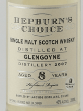 Load image into Gallery viewer, Hepburn's Choice Glengoyne 8 Year Old 2007 200ml - Bottle Of Japan