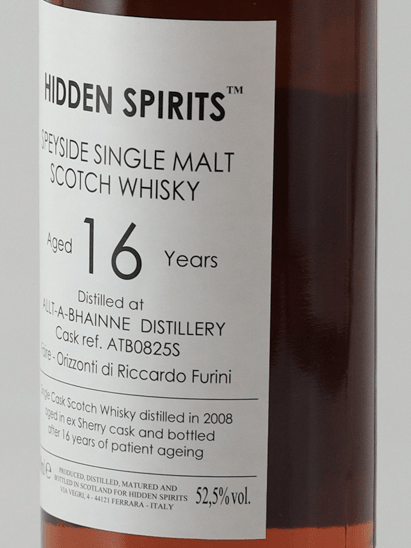 Hidden Spirits Allt - A - Bhainne 16 Year Old 2008 - Bottle Of Japan
