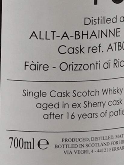 Hidden Spirits Allt - A - Bhainne 16 Year Old 2008 - Bottle Of Japan