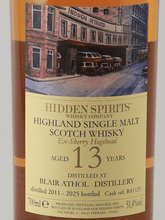 Load image into Gallery viewer, Hidden Spirits Blair Athol 13 Year Old 2011 - Bottle Of Japan