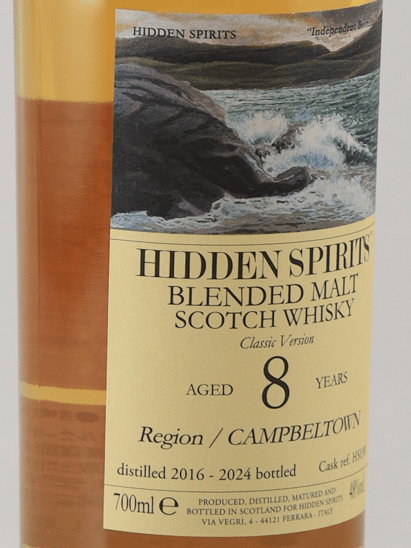 Hidden Spirits Campbeltown Blended 8 Year Old 2016 - Bottle Of Japan