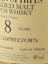 Load image into Gallery viewer, Hidden Spirits Campbeltown Blended 8 Year Old 2016 - Bottle Of Japan