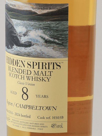 Hidden Spirits Campbeltown Blended 8 Year Old 2016 - Bottle Of Japan