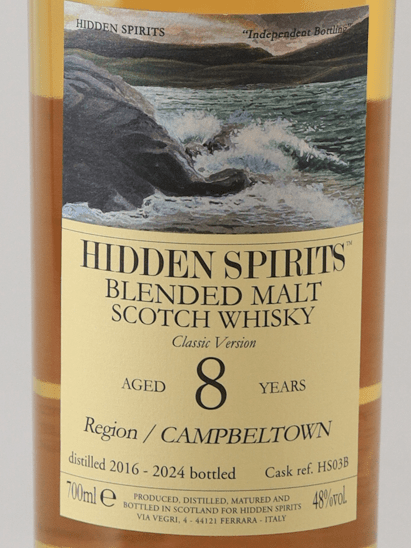 Hidden Spirits Campbeltown Blended 8 Year Old 2016 - Bottle Of Japan