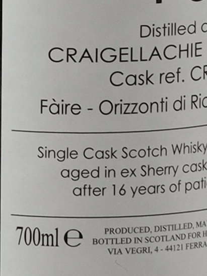 Hidden Spirits Craigellachie 16 Year Old 2008 - Bottle Of Japan
