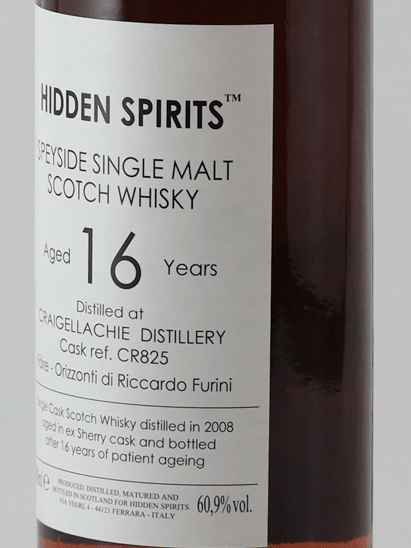 Hidden Spirits Craigellachie 16 Year Old 2008 - Bottle Of Japan