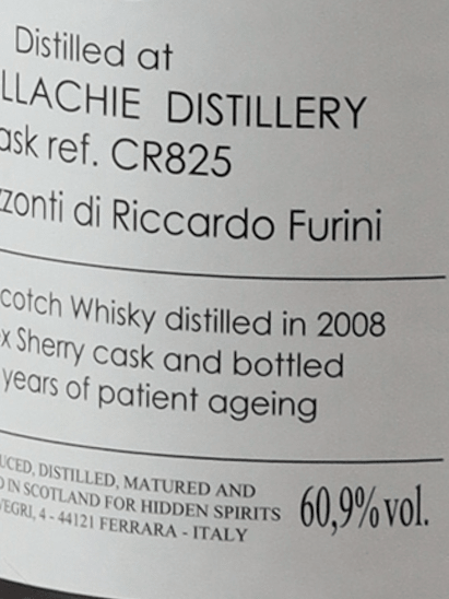 Hidden Spirits Craigellachie 16 Year Old 2008 - Bottle Of Japan