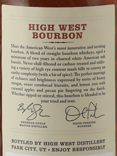 High West Bourbon - Bottle Of Japan