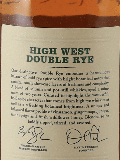High West Double Rye - Bottle Of Japan