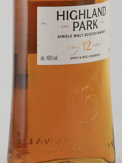 Highland Park 12 Year Old New Label - Bottle Of Japan