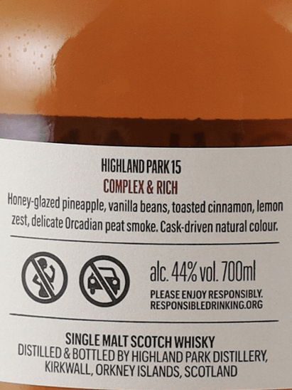 Highland Park 15 Year Old New Label - Bottle Of Japan