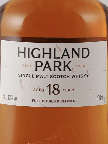 Highland Park 18 Year Old New Label - Bottle Of Japan