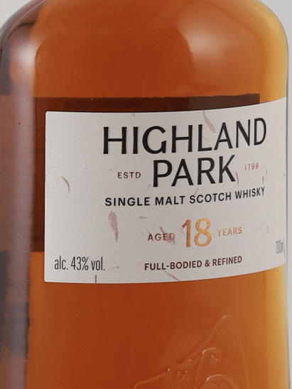Highland Park 18 Year Old New Label - Bottle Of Japan