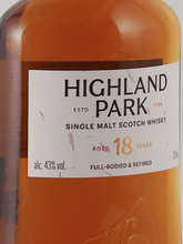 Load image into Gallery viewer, Highland Park 18 Year Old New Label - Bottle Of Japan