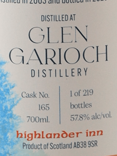 Highlander Inn Maggie's Collection Glen Garioch 22 Year Old 2003 - Bottle Of Japan
