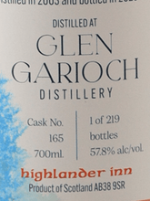 Load image into Gallery viewer, Highlander Inn Maggie's Collection Glen Garioch 22 Year Old 2003 - Bottle Of Japan