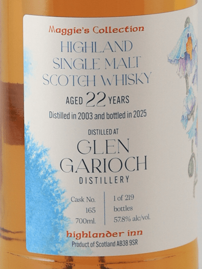 Highlander Inn Maggie's Collection Glen Garioch 22 Year Old 2003 - Bottle Of Japan